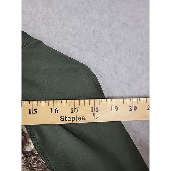 Under Armour Scent Control ColdGear Green Camo LS V Neck Shirt Womens Plus 2XL - Picture 10 of 12